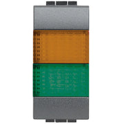 Living Int. - Doppio portalampada arancio/verde - L4372AV