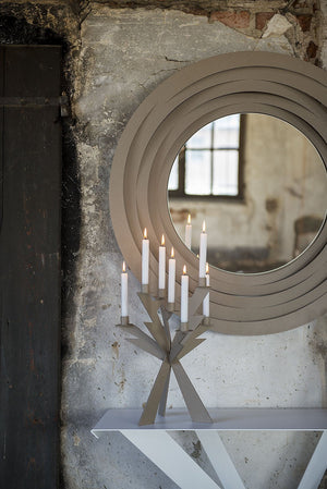 Consolle Exsodus Zeus 110x35x85 cm in ferro verniciato nero Design moderno geometrico traforato Mobile da ingresso o soggiorno Made in Italy