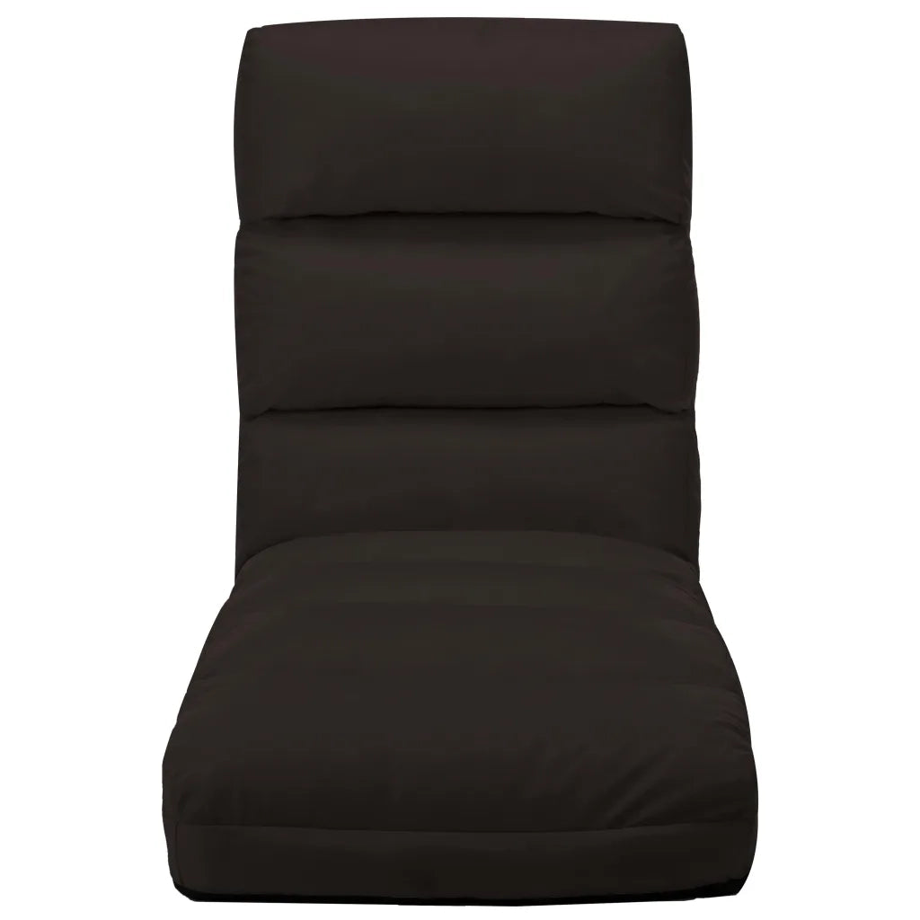 Sedia a Sdraio da Terra Pieghevole Marrone in Similpelle 325247