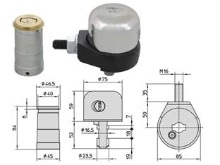 LUCCHETTO BLOCCASERRANDA COMPLETO CUFFIA IN ACCIAIO INOX 4221  (4221)    VIRO