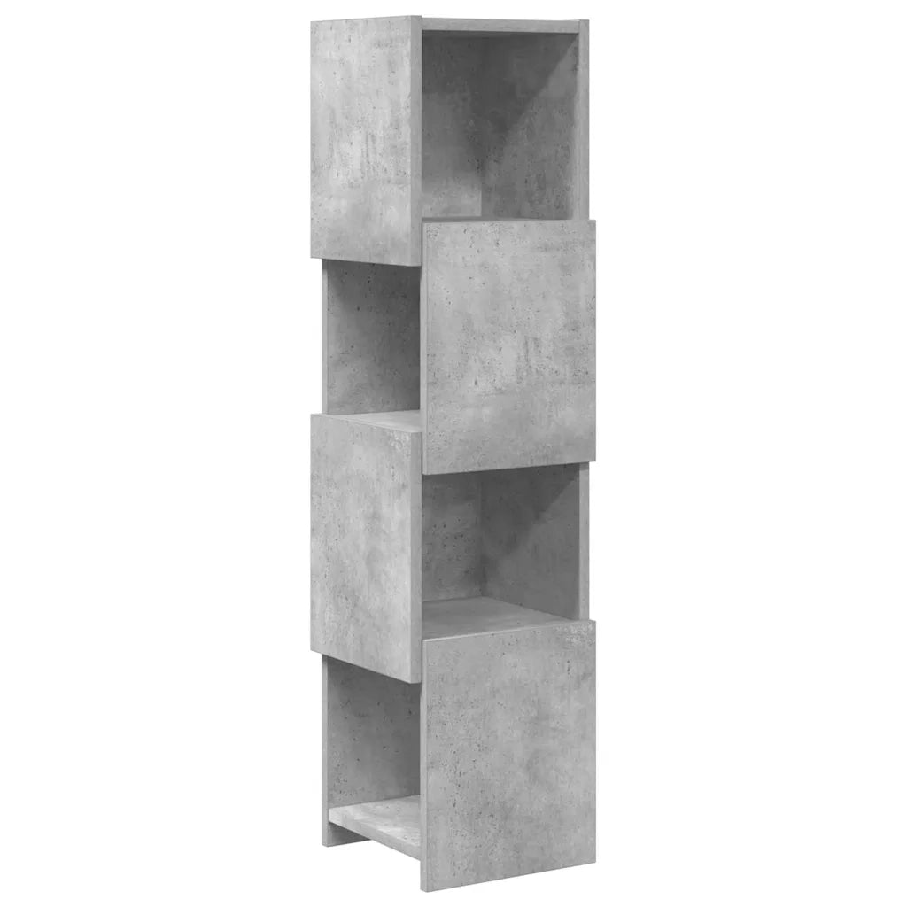 Mobile angolare Grigio cemento 25,5x25x102cm Legno multistrato 889808
