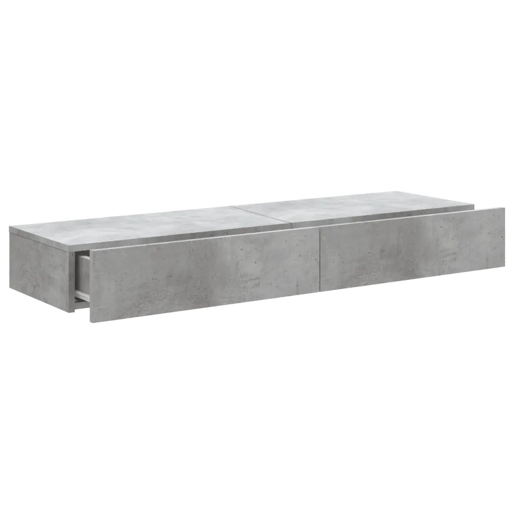 Mobili Porta TV con Luci LED 2 pz Grigio Cemento 60x35x15,5 cm 842893