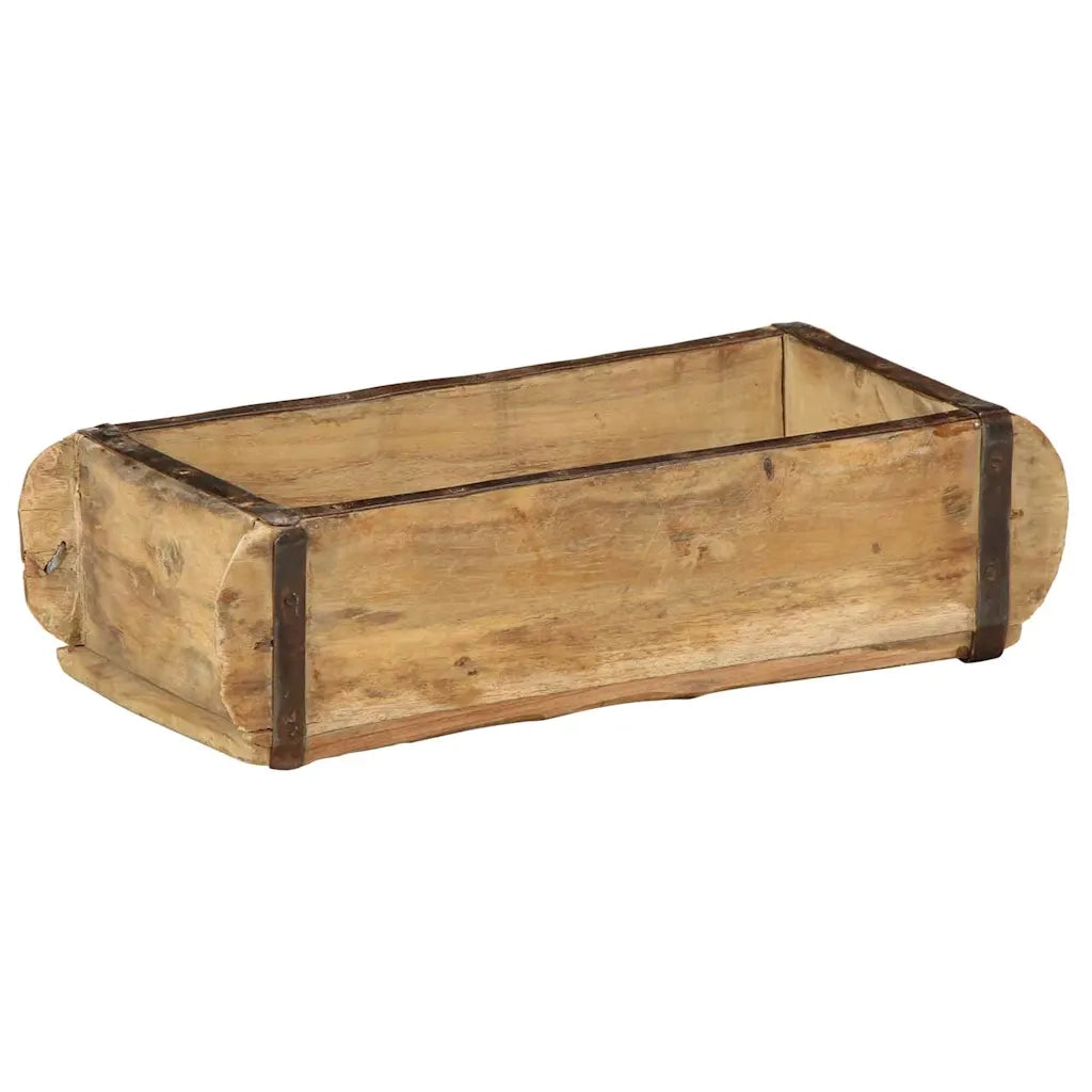 Vassoio Marrone 30 x 15 x 9 cm Legno Recuperato Massello 4019608