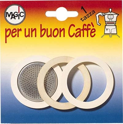 GUARNIZIONE + FILTRO MOKA - TAZZA 1 CF=PZ 3+1 FILTRO- 12 confezioni