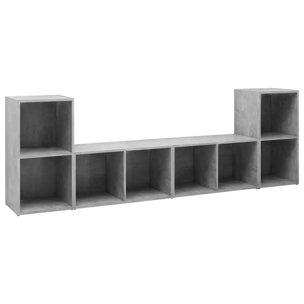 Mobili TV 4 pz Grigio Cemento 72x35x36,5 cm in Truciolato  cod mxl 61577