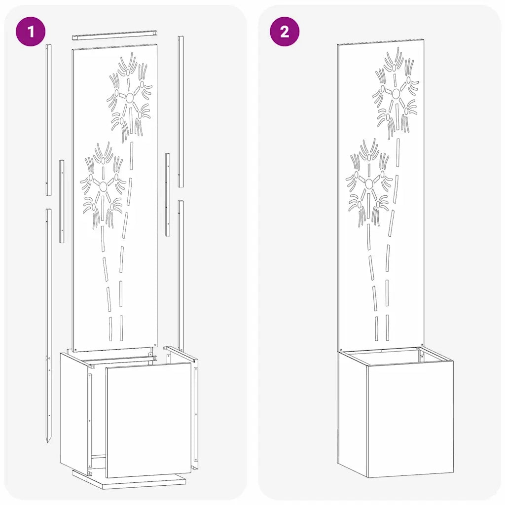 Schermo per privacy in giardino Floreale Argento 32 x 150 cm CFW5370197