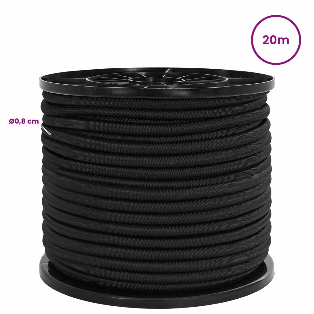 Corde Bungee 8 mm Nero PP e gomma 42047631