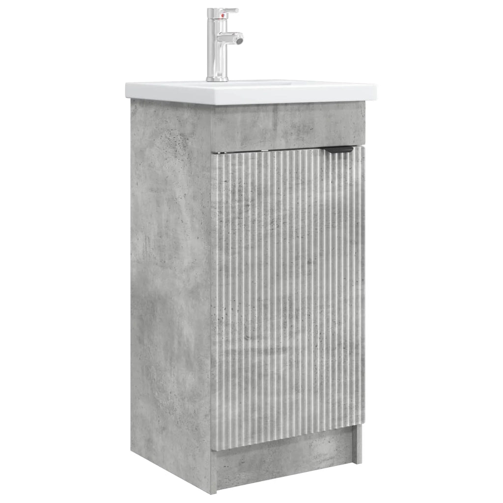 Mobile da bagno con lavabo Grigio Cemento 42 x 40 x 84,5 cm 890087