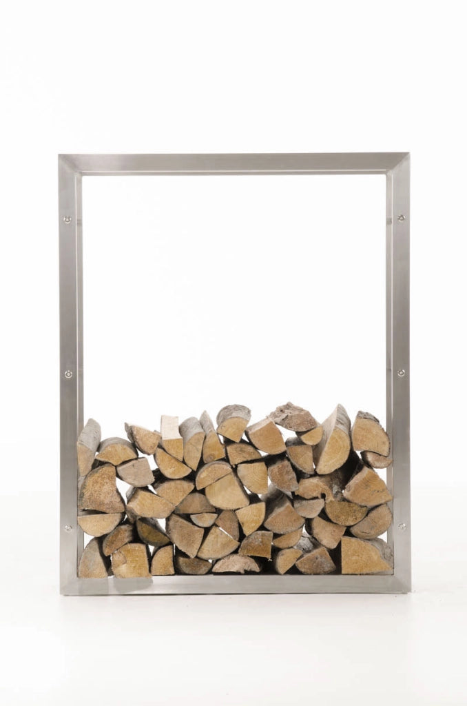 Portalegna KERI in robusto acciaio inossidabile 25x80x100 cm
