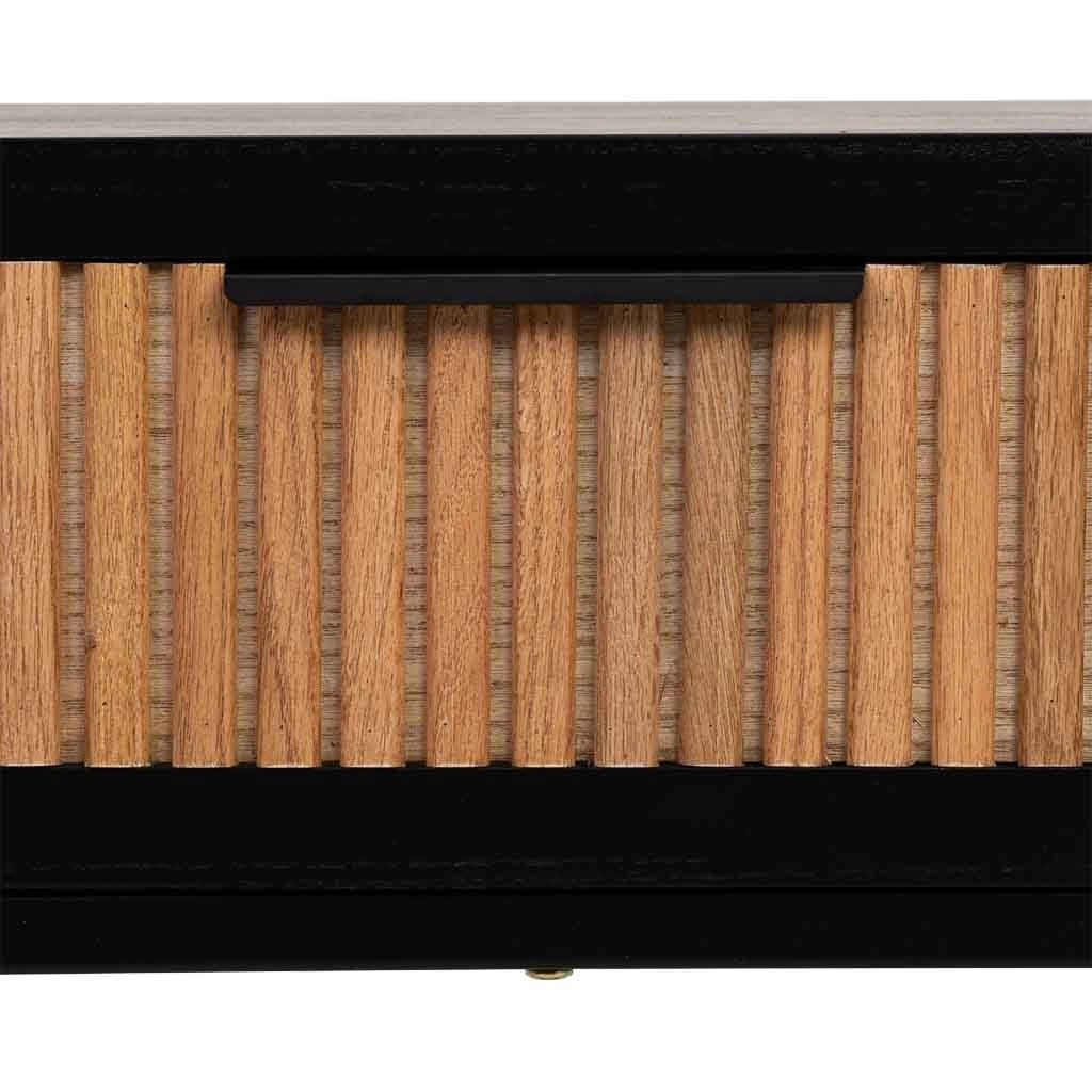 Comodino in legno e metallo 1 cassetto 40x36x60