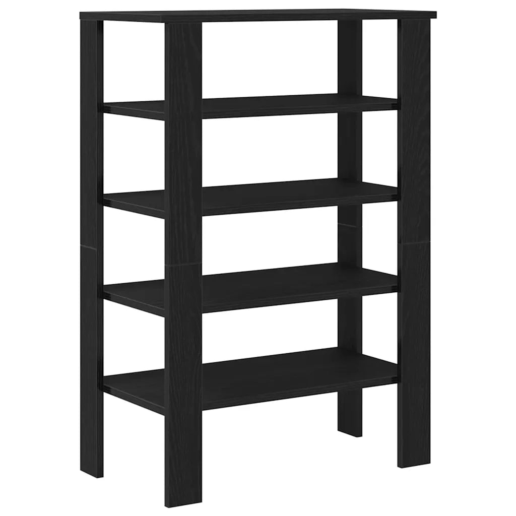 Scarpiera-Scaffale per scarpe Nera 61x32x87,5 cm in Truciolato
