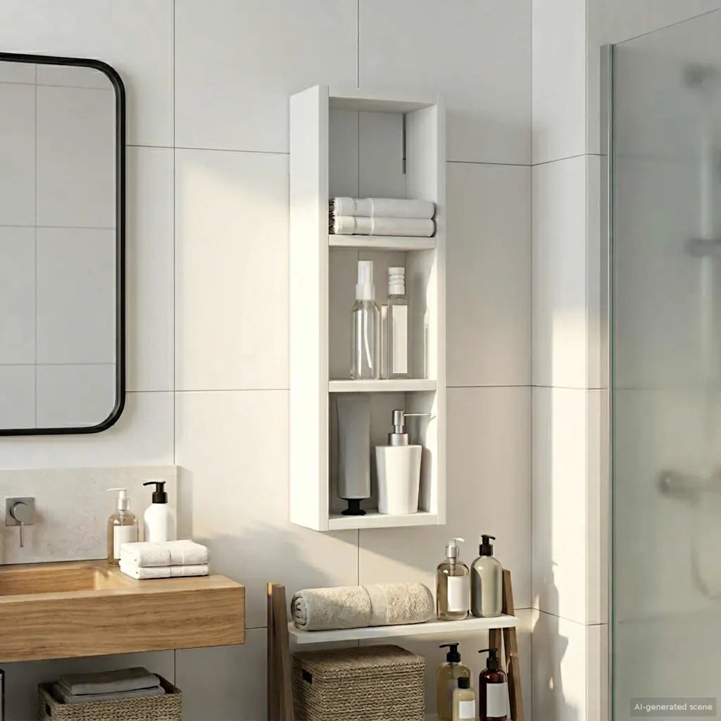 Armadio da bagno a muro Bianco 20 x 10 x 60,5 cm 889287
