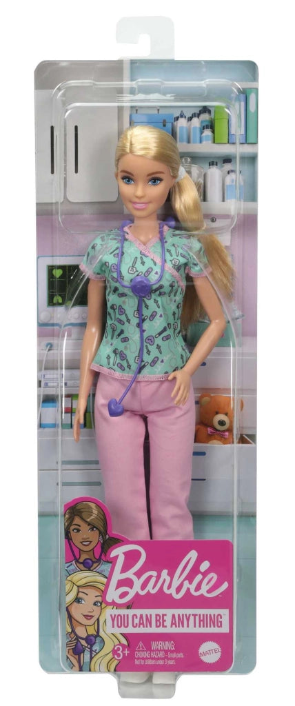 Barbie Playset con Bambola Infermiera e Tanti Accessori, Giocattolo per Bambini 3+Anni, GTW39