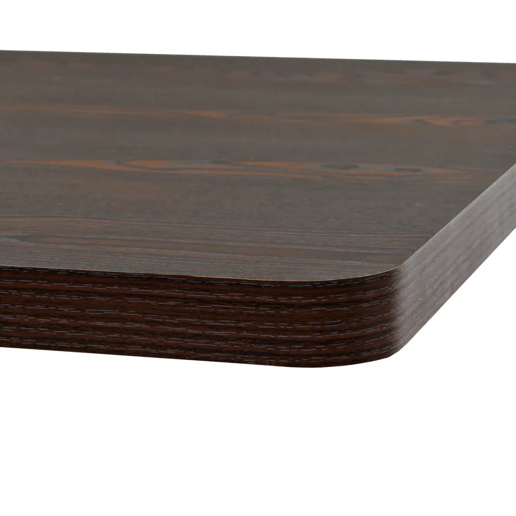 Tavolo Bistrot MDF e Acciaio Quadrato 80x80x75 cm Cenere Scura 245611
