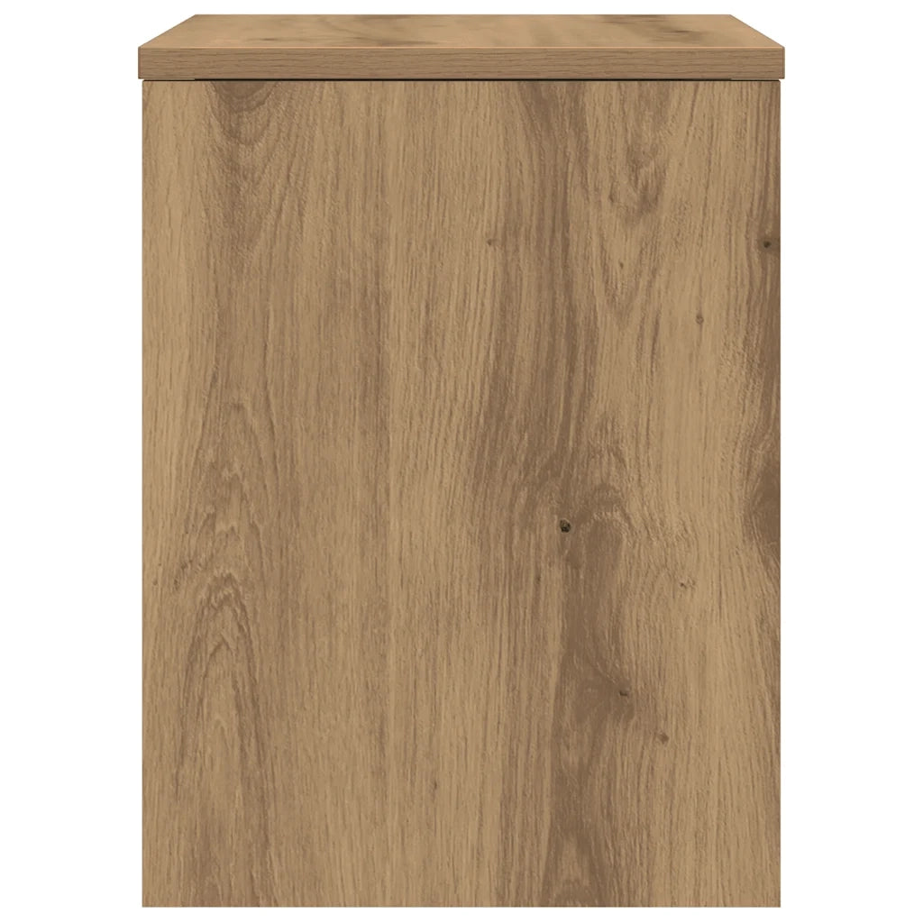 Comodini 2pz Rovere Artigianale 40x30x40 cm in Truciolato 856529