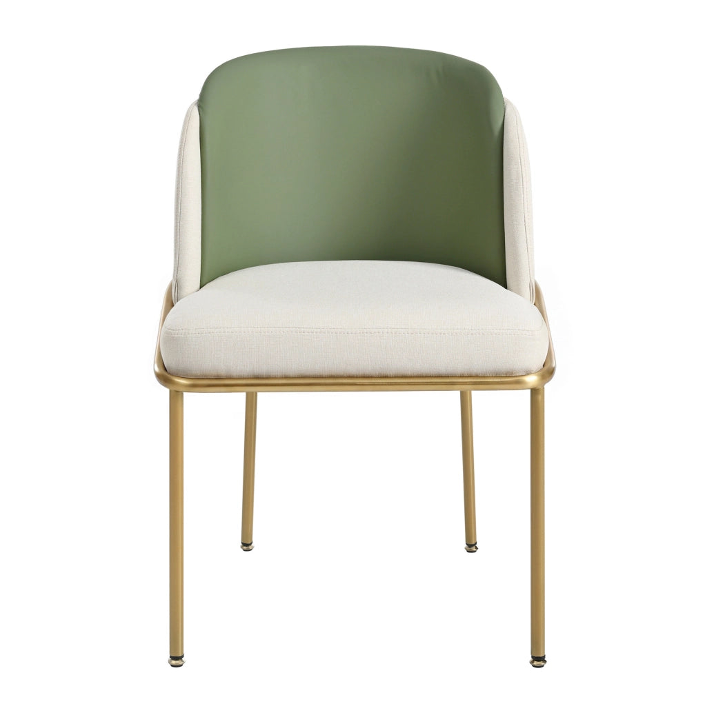 Sedia da pranzo 55x55x85 cm con design minimalista; piedini regolabili; in metallo e legno beige