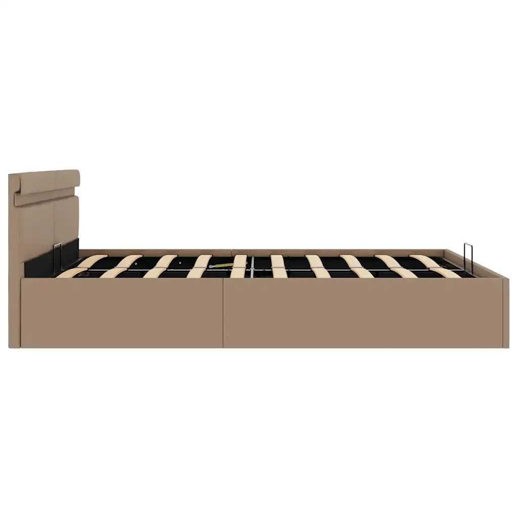Giroletto Idraulico con LED Cappuccino Similpelle 180x200cm 285563