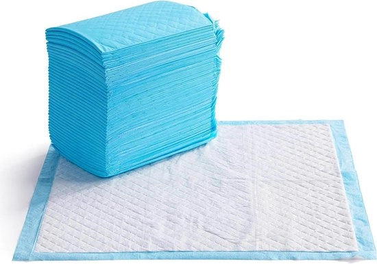 Pannelli di addestramento per cani e cuccioli senza lacrime design superficie rapidamente assorbente 50 pezzi blu e bianco