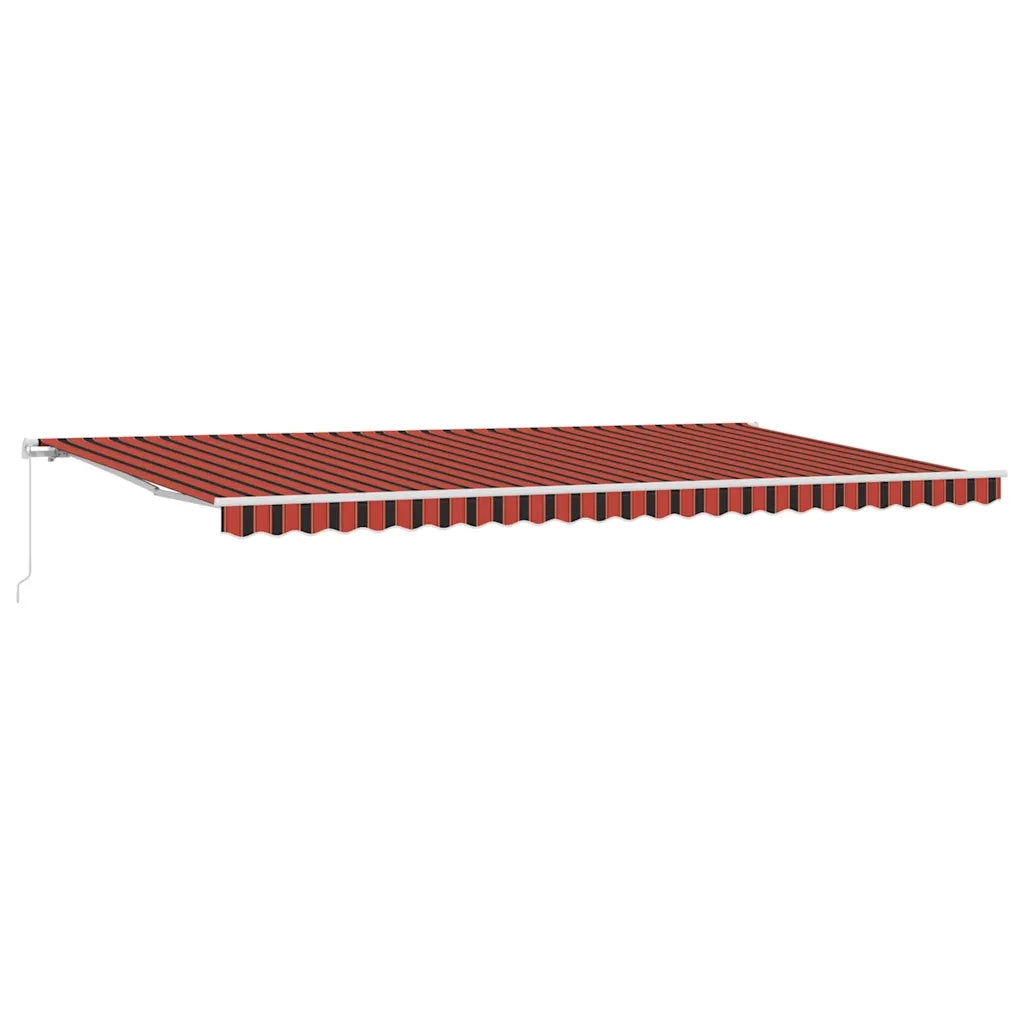 vidaXL Tenda Retrattile Arancione e Marrone 600 x 350 cm Tessuto