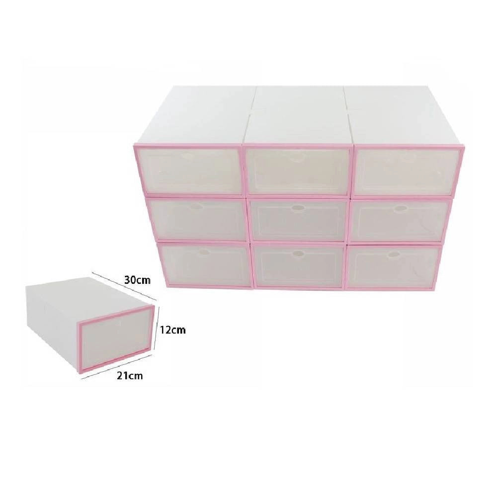 Trade Shop - Organizer Portascarpe A Cubi 9 Scomparti 9 Paia Box Contenitore Scarpiera 70520 -