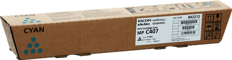 ORIGINAL Ricoh toner ciano 842212 MP C407SPF ~8000 Seiten