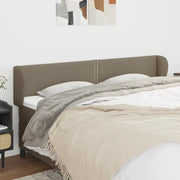 Testiera ad Orecchio-Testata con Orecchie Tortora 203x23x78/88 cm in Tessuto 306155