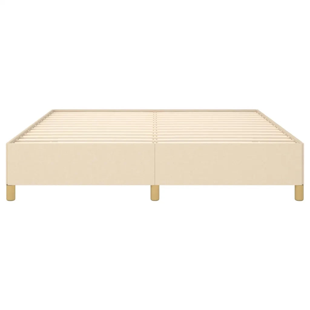 Struttura Letto a Rete a Molle Crema 160x200 cm in Tessuto 3120974
