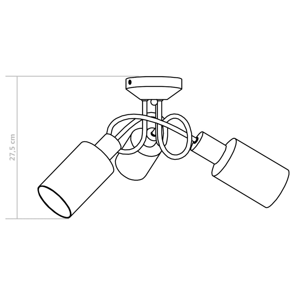 Lampadario Paralume in Ceramica a Cono Bianco 3 Lampadine E14 CFW1492235