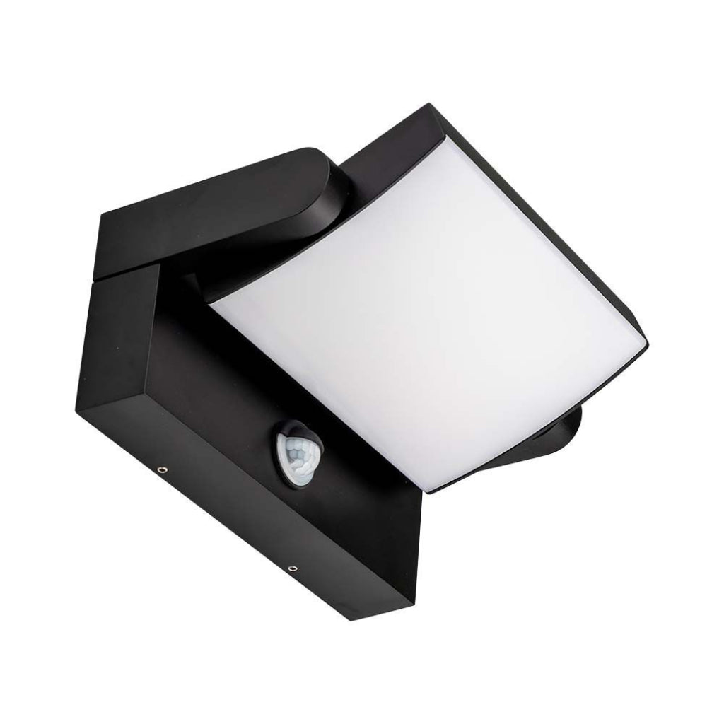 Luce a parete a LED da 20 W con sensore nero da 3000k, IP65