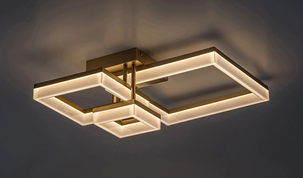 Plafoniera LED geometrica oro 22W CCT Amilia Rabalux