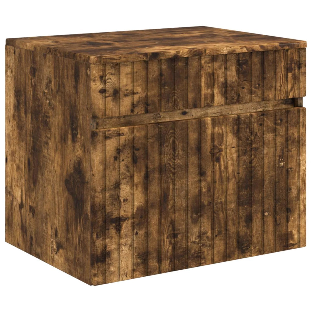 Set di Armadi da Bagno 3 pz Rovere Fumo 49 x 44,5 x 66,5 cm 3405762