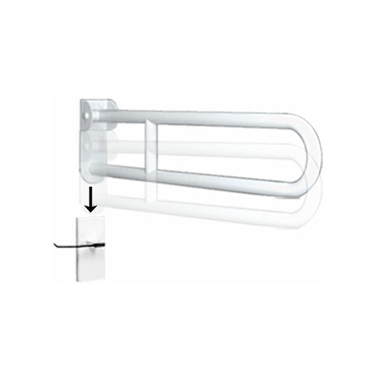 Maniglione ribaltabile cm.62 removibile bianco