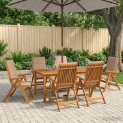 Set da pranzo da giardino 7 pezzi Naturale 3434581