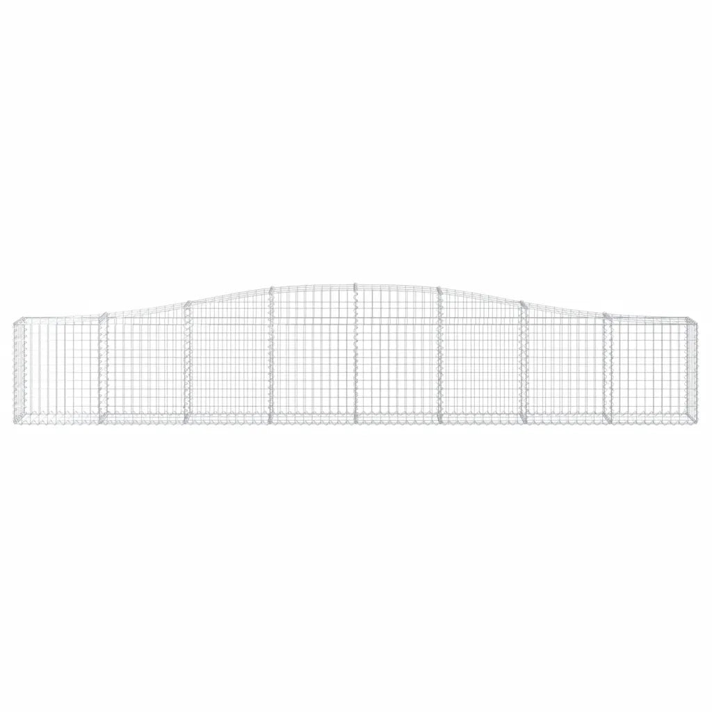 Cesti Gabbioni ad Arco 5 pz 400x30x60/80 cm Ferro Zincato 3145803
