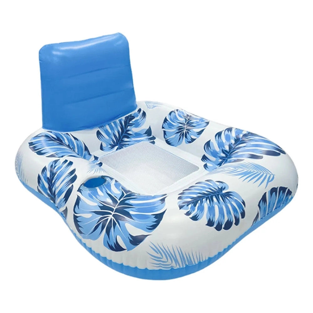 Trade Shop - Poltrona Con Schienale Gonfiabile Galleggiante Ad Acqua Piscina Mare 140x115cm 628532 -