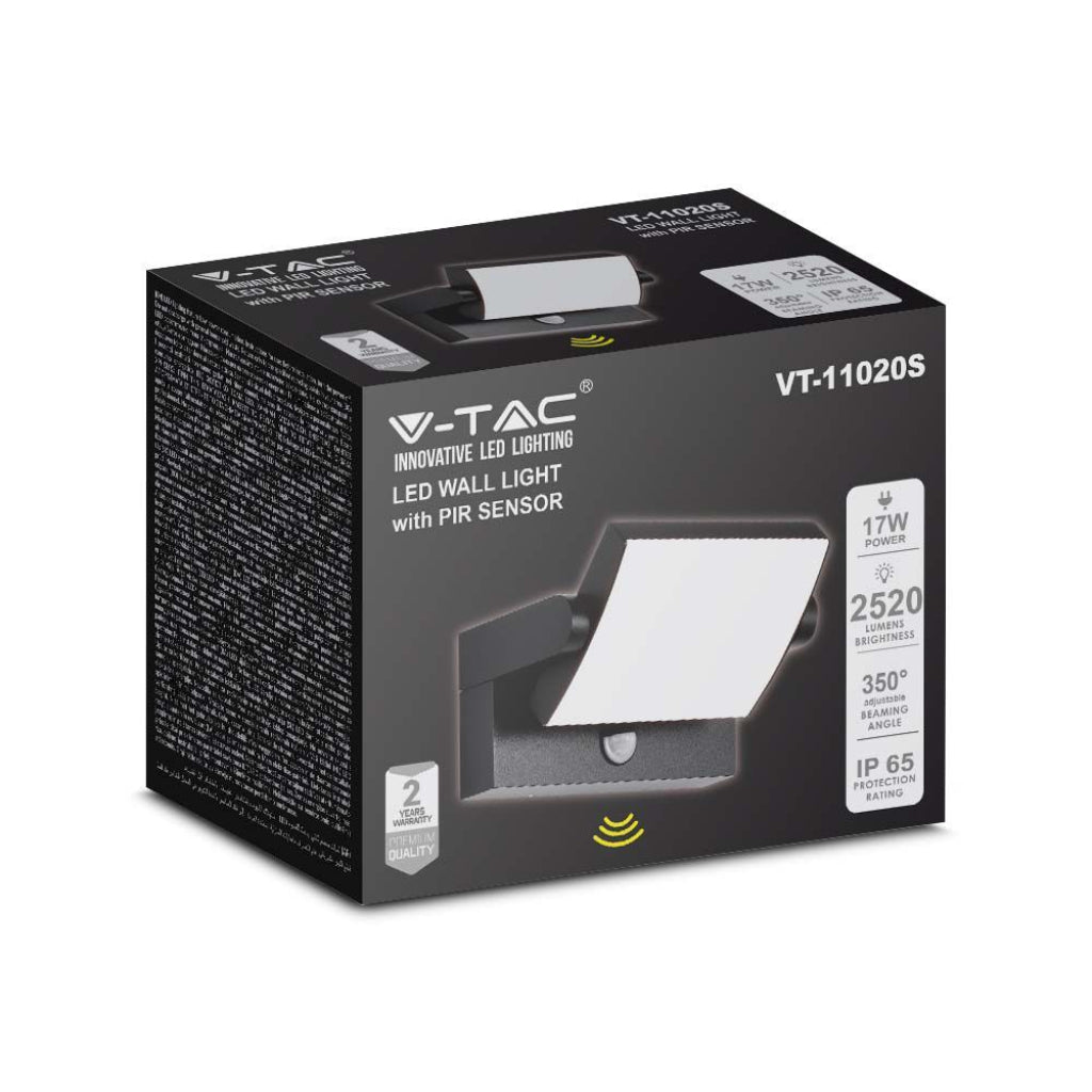 Luce a parete a LED da 20 W con sensore 4000k Black Body, IP65