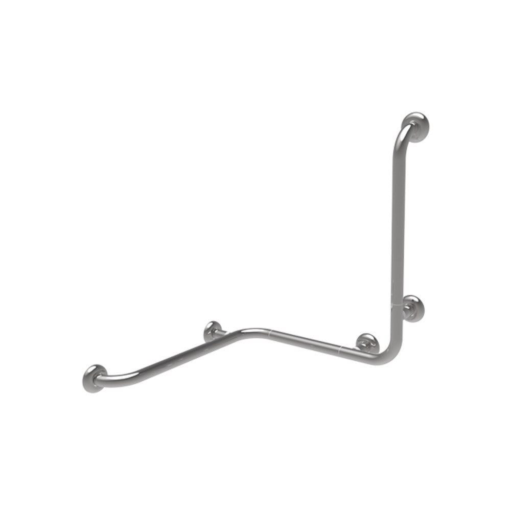 Maniglia angolare con verticale laterale universale 60x60x60h inox lucido