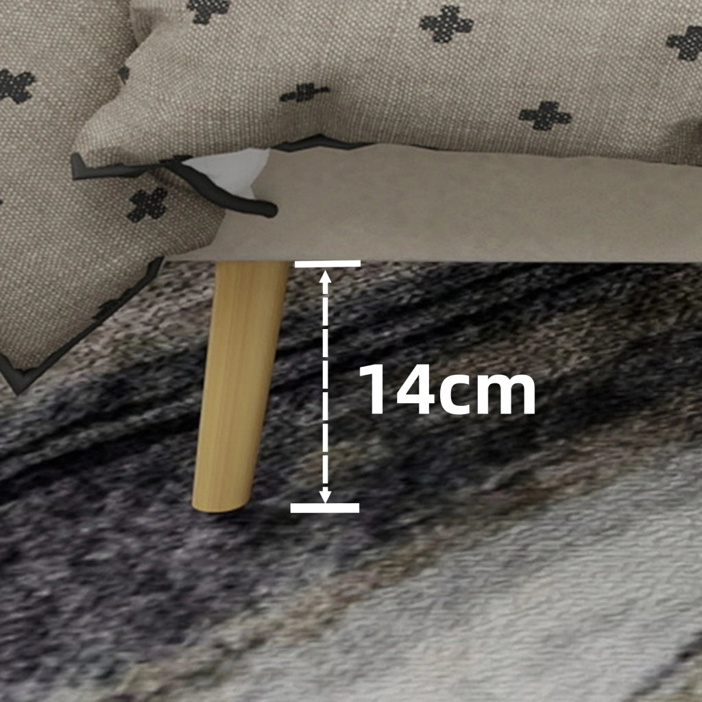 Letto Matrimoniale 160x200 cm con Testiera Imbottita; Beige; in Tessuto e Metallo