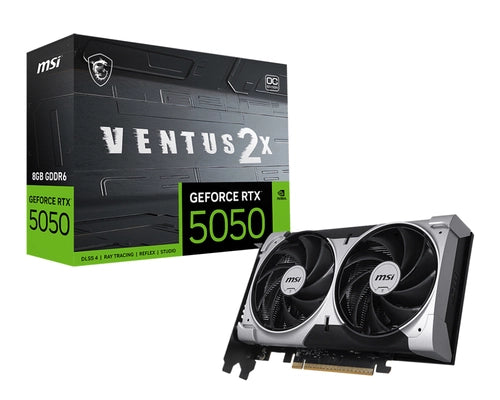Msi vga rtx 5050, rtx 5050 8g ventus 2x oc, 8gb gddr6, hdmi/dp*3, atx, dual fan, oc