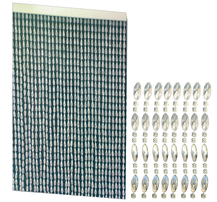 Tenda moschiera 120x230cm soleil ghiaccio 0662/02 pvc trasparente