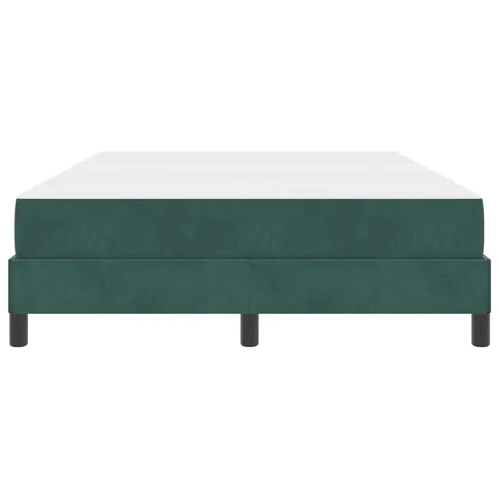 Letto a molle con materasso Verde Scuro 160 x 220 cm Tessuto