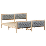 Letto matrimoniale | Letto per adulti | Struttura del letto Grigio chiaro 160 x 200 cm Pino massello