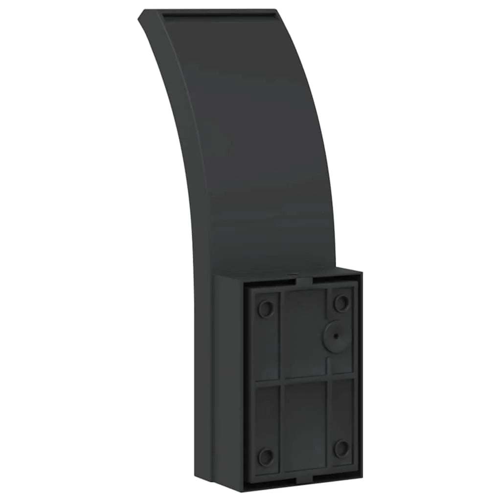 Set di 2 applique LED da esterno resistenti alle intemperie design moderno 7 x 4,5 x 23 cm alluminio nero 02_0056577