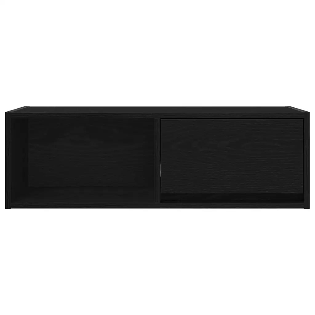 Mobili TV 2 pz Rovere Nero 80x31x25,5 cm in Legno Multistrato