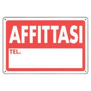 TARGA SEGNALETICA AFFITTASI - PP CM 20X30- 10 pezzi