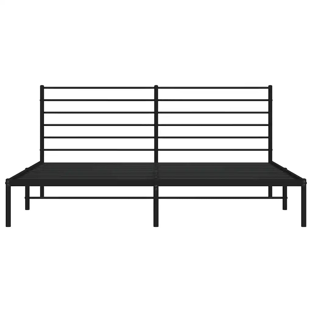 Giroletto con Testiera in Metallo Nero 183x213 cm 352324