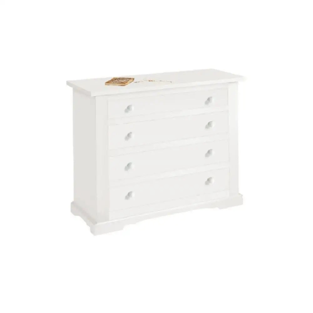 Como 3 cassetti arte povera in legno massello e mdf con rifinitura in bianco 115x50x90 H