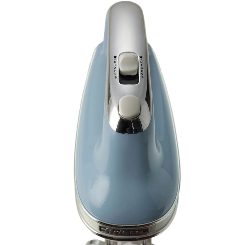 Sbattitore Vintage 450W - 5 velocità - Funzione turbo - 2 fruste - Celeste