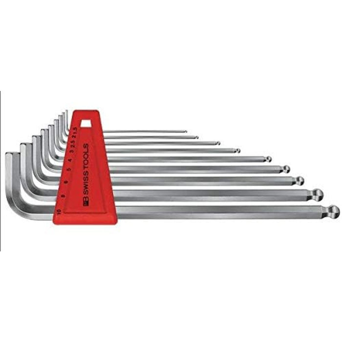 Topex 35d051 chiavi esagonali e e a sfera 9 pezzi 1.5 - 10 mm ds