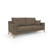 Danish Divano moderno in tessuto morbido impermeabile T02 166 cm marrone